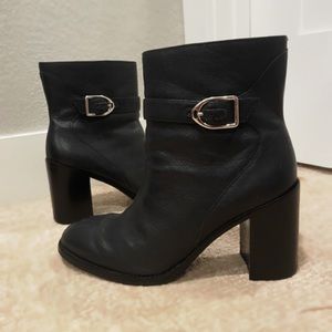 Johnston & Murphy - Leather charlotte boots, black size 9